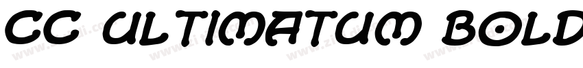 CC Ultimatum Bold Italic字体转换
